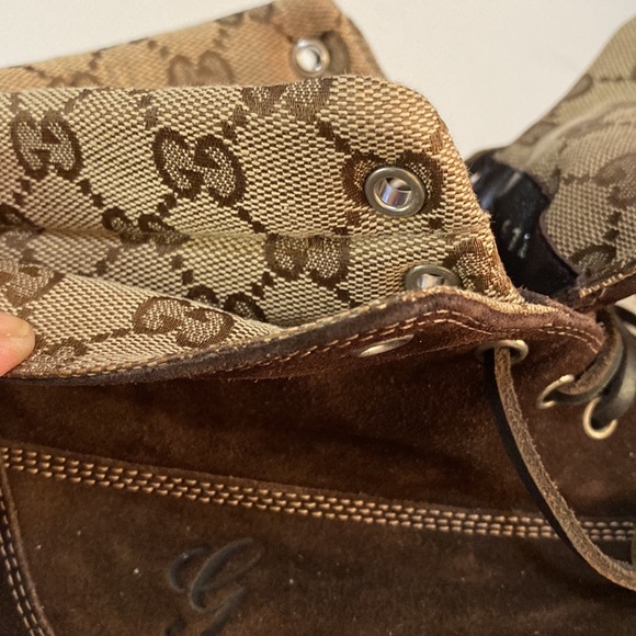 GUCCI Brown Teck Ankle Suede Boots Men Size 5.5 G - Picture 11 of 15